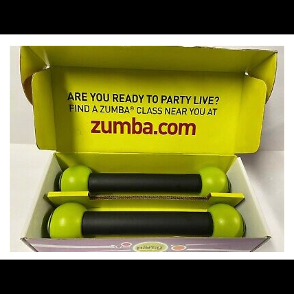 NIB Zumba Toning sticks Green/ One Pair - Picture 2 of 2